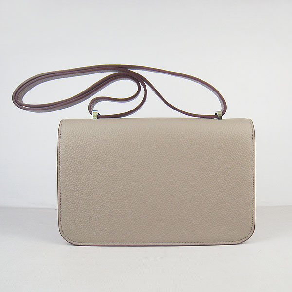 7A Hermes Constance Togo Leather Single Bag Grey Silver Hardware H020 - Click Image to Close